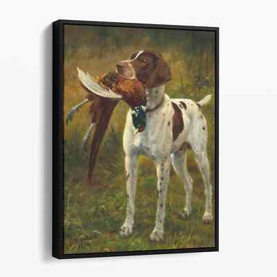 German Shorthaired Pointer Dog 1912 Victorian Dog Animals Canvas Wall Art Print
