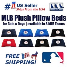Pets First MLB Plush Pillow Bed For Dogs  Cats Premium Quality Dog Pillow Bed