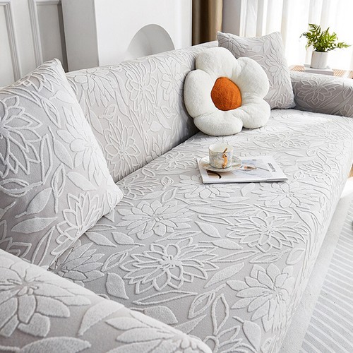 Fleece Jacquard Sofa Cover 1~4 Seater Slipcover Couch Protector All Inclusive - Picture 36 of 42