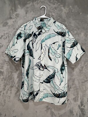 Croft & Barrow Hawaiian Shirt XXL Tropical Print 100% Cotton Aloha Vibes