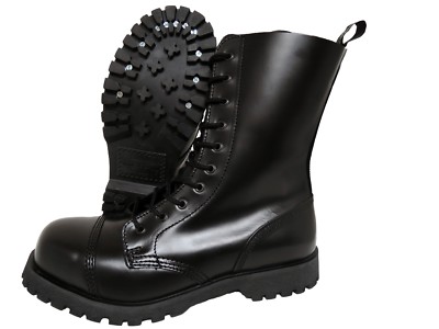 Boots & Braces Black Steel Toe Rangers 8 10 14 20 Hole Punk  display picture 2