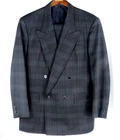 Bespoke MASTER & CO Vitale Barberis Canonico 2 Pc Suit 42 R Tartan 4 button NEW
