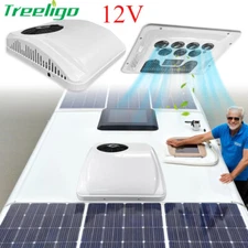 Treeligo 12V Camper RV Air Conditioner Heat and Cool Rooftop AC Unit RV Electric