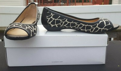 nine west animal print flats