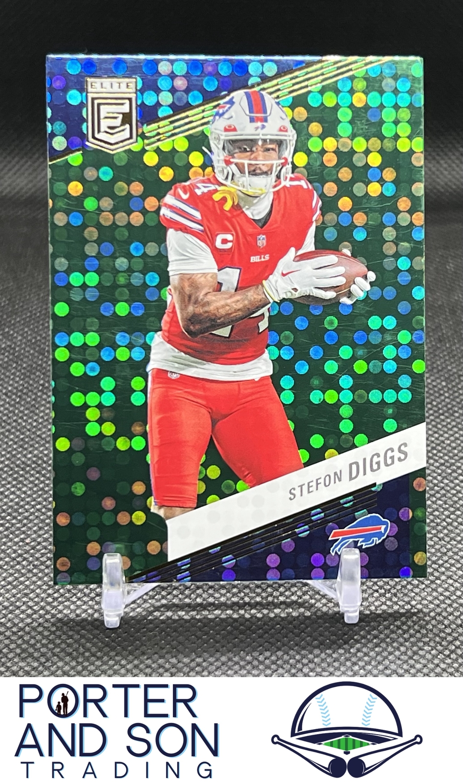 Stefon Diggs 2023 Donruss Elite Green Disco #90 Buffalo Bills