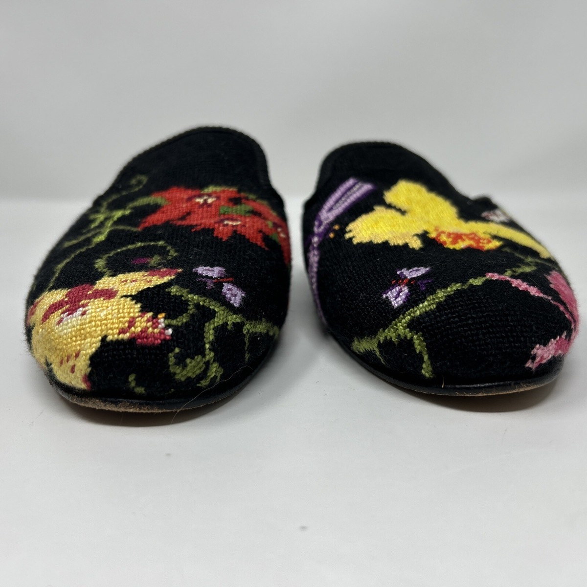 ITZ A STITCH NEEDLEPOINT Mule Flats size 7, made in England Womens Needlepoint Shoes for sale | eBay main image 4
