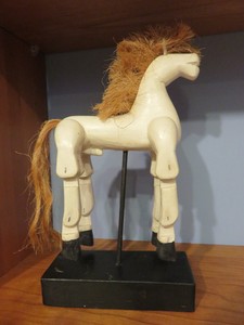 Folk Art Wood Running Horse