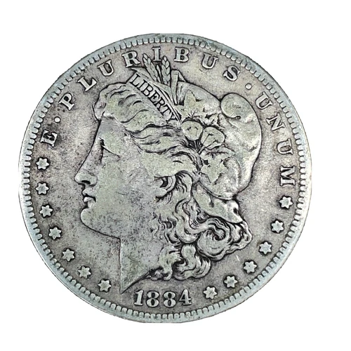 1884-S Morgan Dollar VF. 90% Silver $1 US Coin Collectible #1155