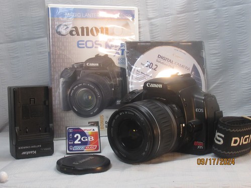 Canon Camera 400D ati Rebel CF card Battery & Charger 18-55MM lens