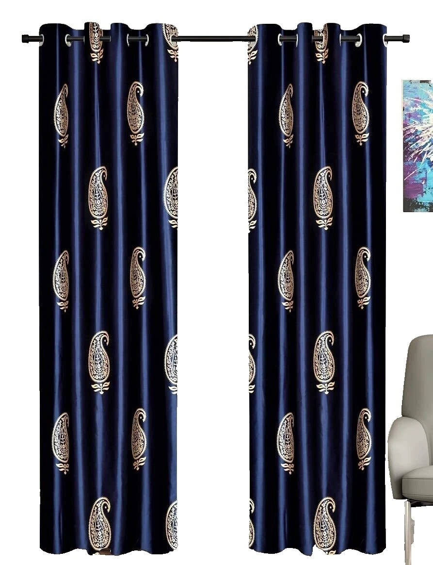 Polyester Paisley Window Curtains & Drapes