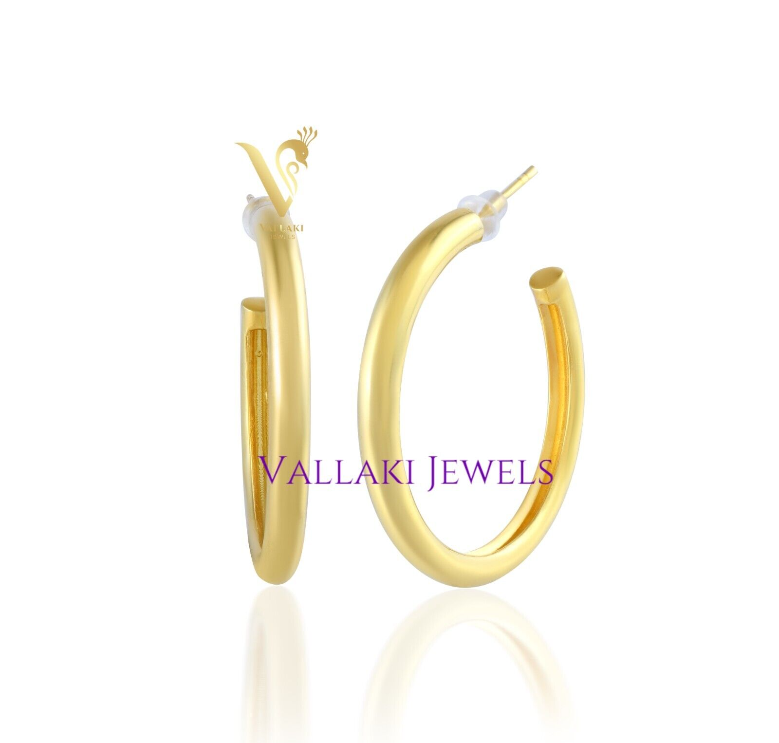 Open Hoop Bali Earring Solid Filled 14K gold plated Matt Finish Ethnic RoundBali-image