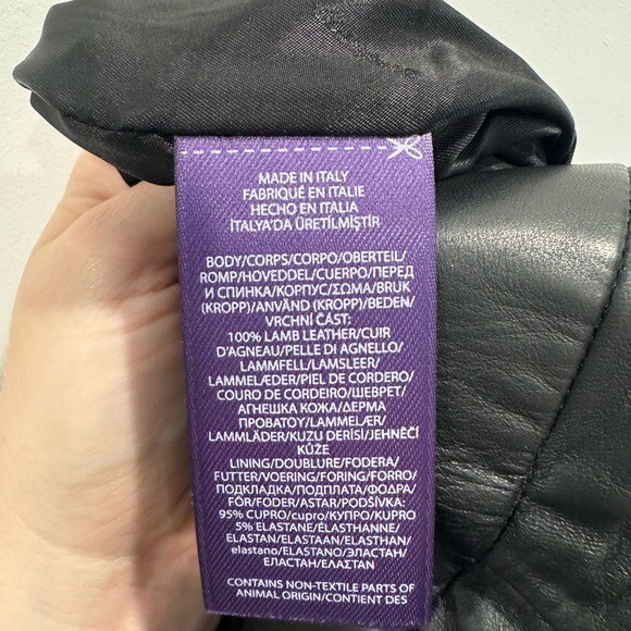 Ralph Lauren Collection Purple label black lambskin Alaina pants image 8