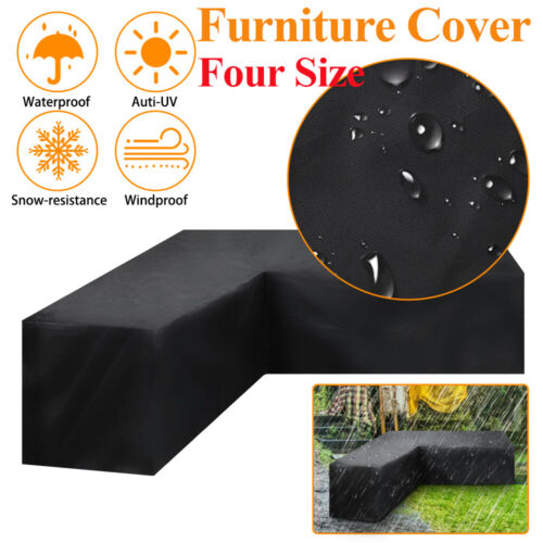 Large V-Shape Garden Furniture Sofa Cover Patio Table Covers Outdoor Waterproof - Picture 1 of 16
