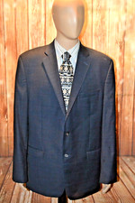 Lauren Ralph Lauren Men Wool Window Pane 2 Front Button Sports Coat Sz 46L
