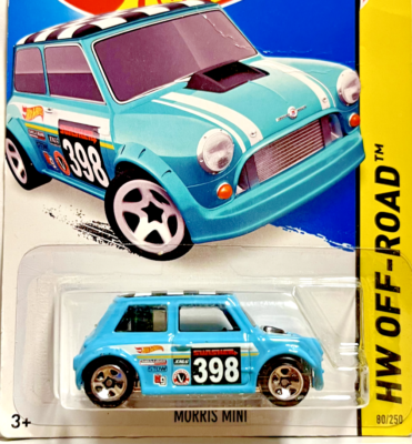 MORRIS MINI COOPER BLUE #398 RACECAR 1:64 by HOT WHEELS OFF-ROAD
