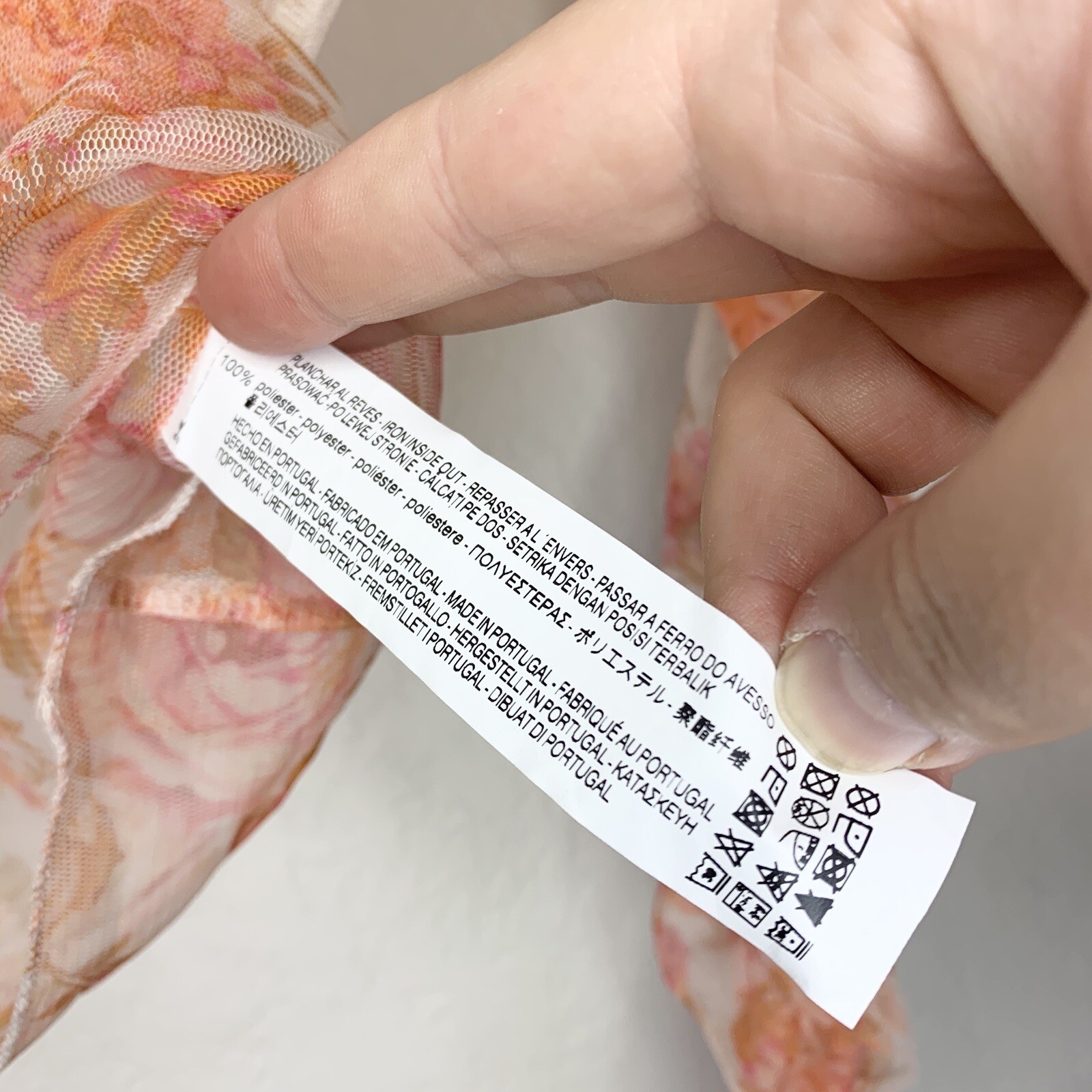 Zara Floral Sheer Mesh Tulle Ruched Long Sleeve Shirt… Gem