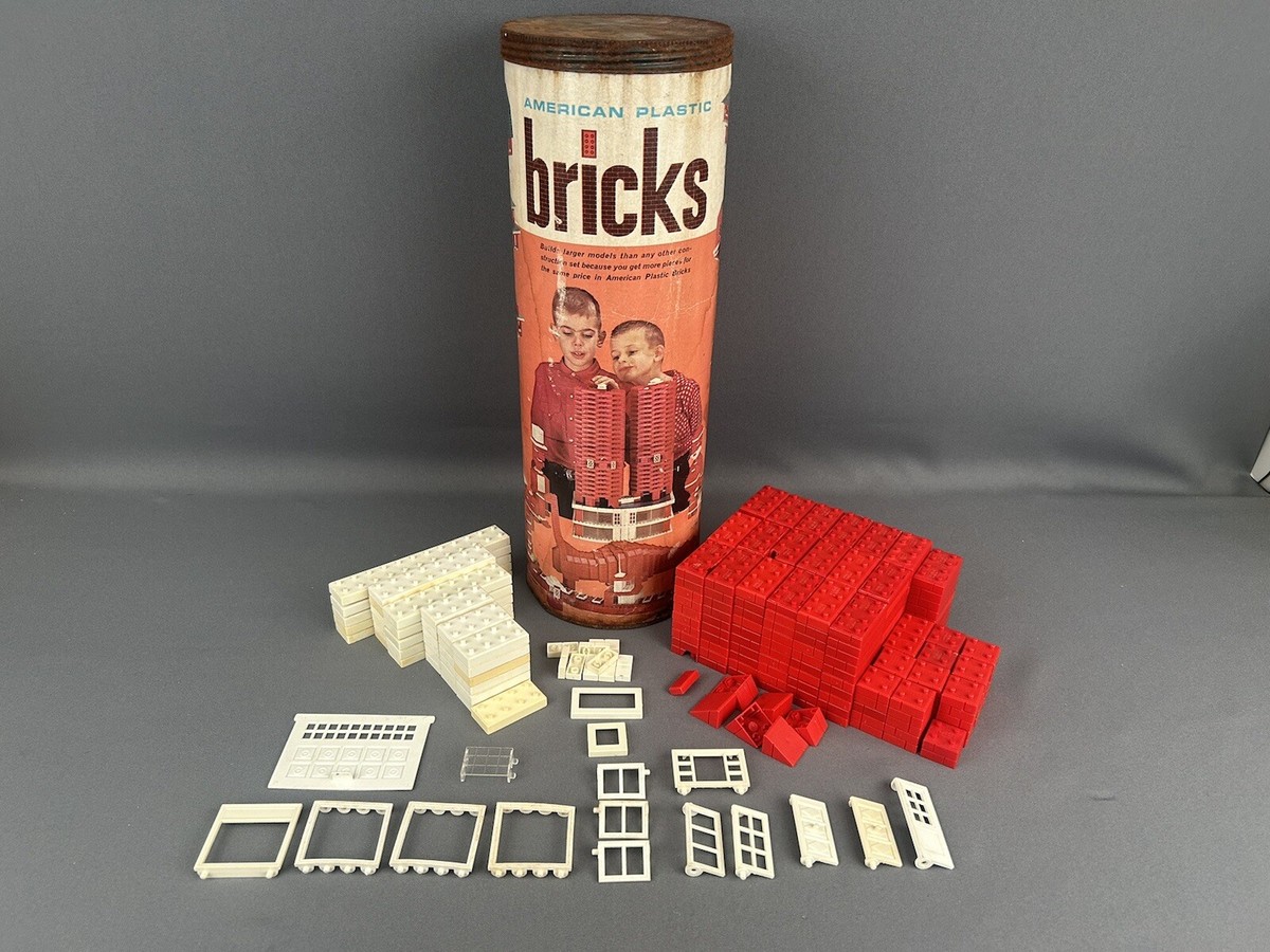 Vintage Halsam Products American Plastic Bricks Construction Set