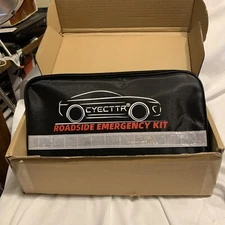 AUTO Emergency Roadside Assistance Kit w/Safety Reflective Warning PERFECT NEW!!