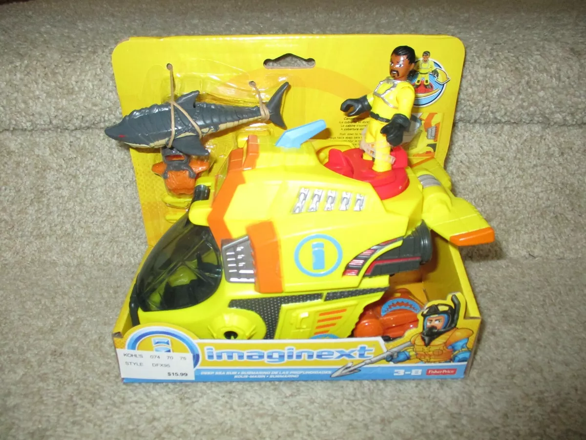 Fisher Price Imaginext Deep Sea Diver Scuba NEW Sub Submarine Shark mid size