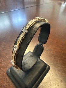 SPARKLY14K YELLOW GOLD AND CUBIC ZIRCONIA BRACELET