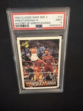 PSA 9 MINT 1990 CLASSIC WWE WWF WRESTLEMANIA IV HULK HOGAN  MACHO MAN ELIZABETH