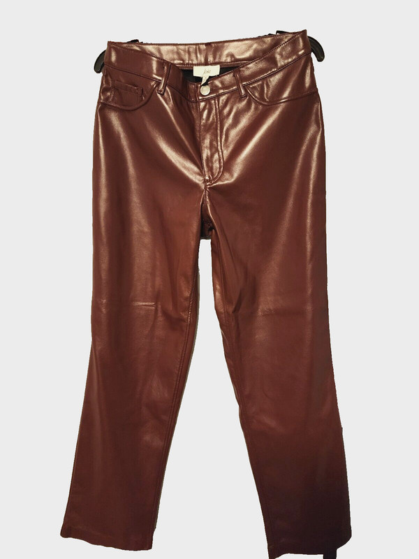 JOIE red faux leather pants- size 8