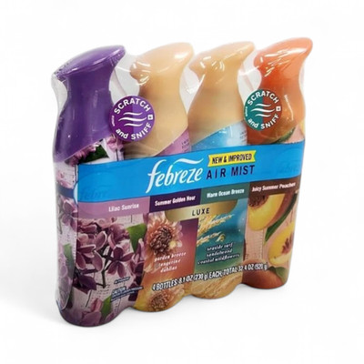 Febreze Air Mist Air Freshener Spray, Spring Mixed Scent Variety, 8.1oz 4 Count