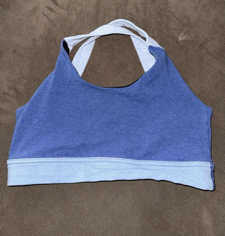 GapFit Sports Bra Blue/Light Blue Size Medium Razorback