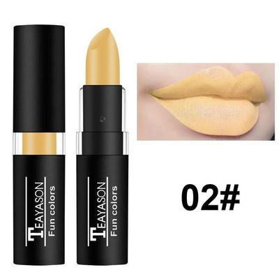 12 Colors Lipstick Matte Waterproof Long Lasting Black Blue Purple Green