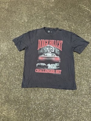 Hollister Black Dodge Hellcat Challenger SRT Graphic Tee Size L