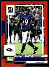 2022 Donruss Red Press Proof Odafe Oweh Baltimore Ravens #193