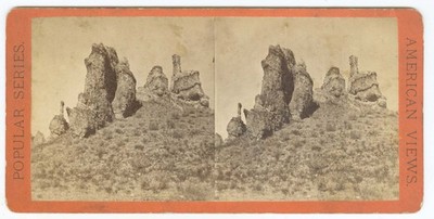 G5033~ UTAH Witches Rock Echo Canyon 1870s Stereoview   E&HT Anthony