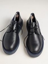 Calvin Klein Collection Men's Derby Shoes EU 40 US 7 Italy Leather Blue Sole