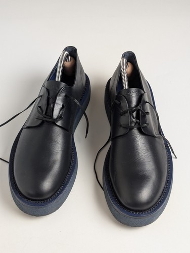 Calvin Klein Collection Men's Derby Shoes EU 40 US 7 Italy Leather Blue Sole