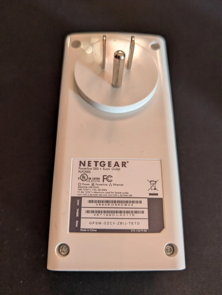 Netgear PLP1200 Powerline 1200 Ethernet Adapter with Pass-Through Outlet Tested - Image 2 of 3