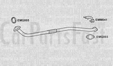 EFDN8003 Auspuff Einzel Vorne Rohr & Flex + 3Yr Garantie