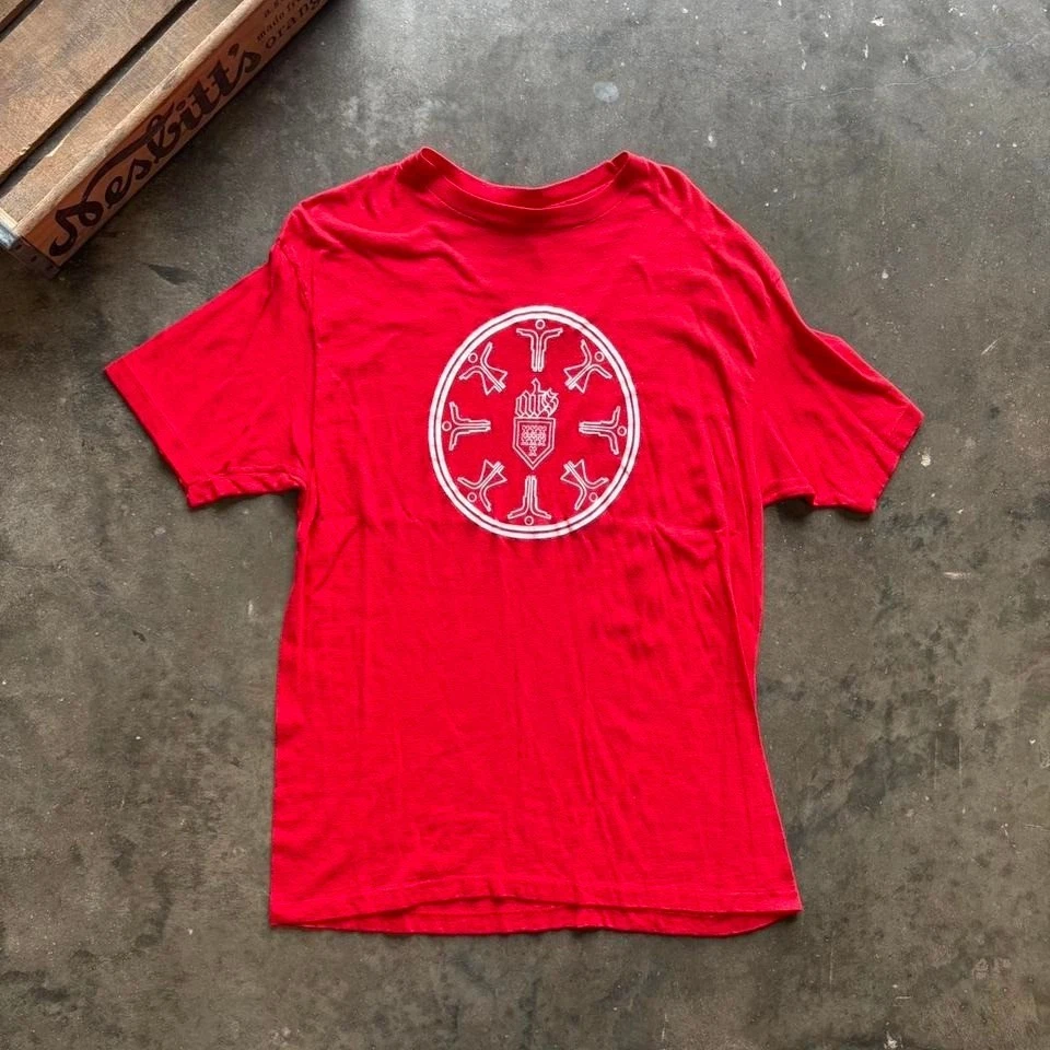 Vintage 1970s camp T shirt Size XL (18.5x29)
