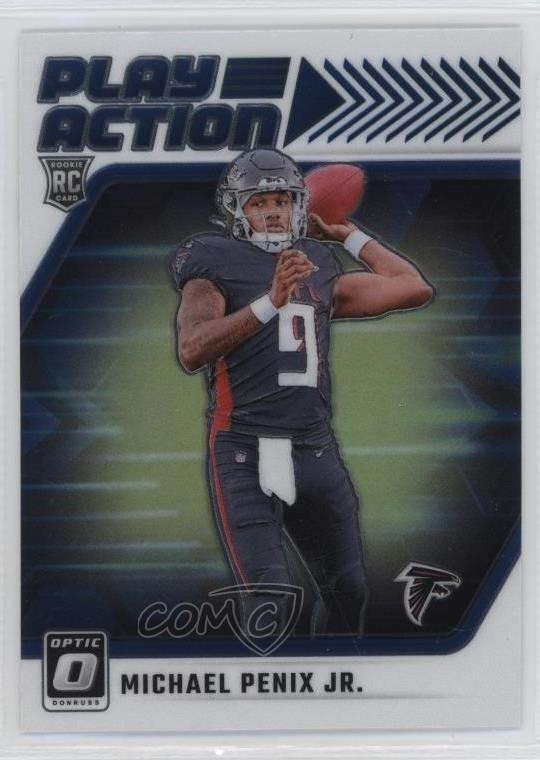 2024 Panini Donruss Optic Play Action Michael Penix Jr #4 Rookie RC y6t