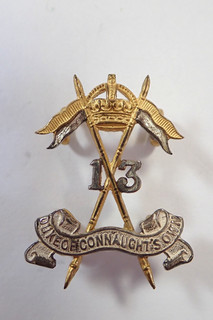 India:13th Duke of Connaughts Own Lancers original Officers Headress Badge.