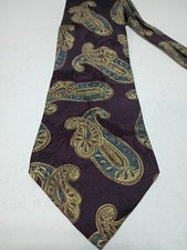 Karl Lagerfeld 4  Vintage Tie Paisley Purple/Blue Office Professional 90  s