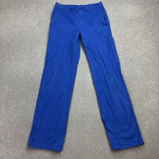 VINTAGE French Trousers Adult 30x32 Blue Workwear Chore Canvas Utility Mens