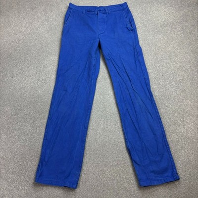 VINTAGE französische Hose Erwachsene 30x32 blau Workwear Chore Canvas Utility Herren