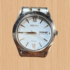 SEIKO Solar Wristwatch V158-0BA0 Day Date Working SBPX085