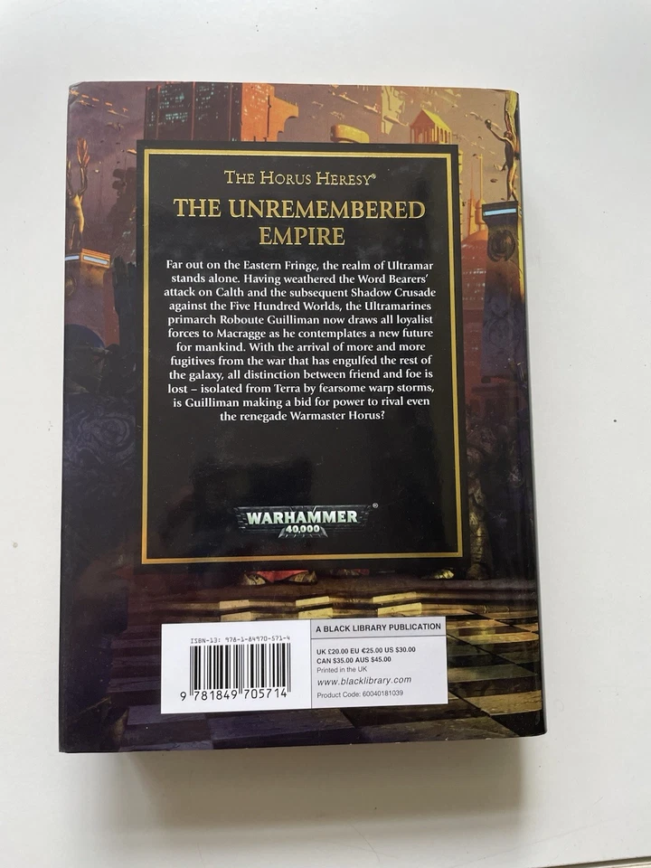 Horus Heresy, Unremebered Empire by Dan Abnett Hardback Black Library - Immagine 3 di 3