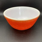 Pyrex Vintage Red/Orange Mixing Bowl 1.5 Qt 1940s Made In USA Model #402