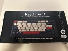 Keychron J1 Low Profile Wireless Mechanical Keyboard, 2.4 GHz Bluetooth QMK 75