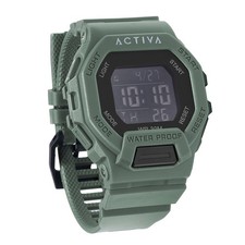 Activa X Invicta Digital Unisex Watch - 50mm, Green Silicone Strap ACW-513-005