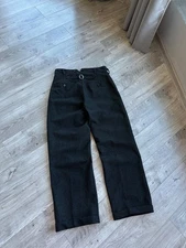 Vintage Back Buckle Striped men's straight High Waist Rumble 59 pants Size:34/32