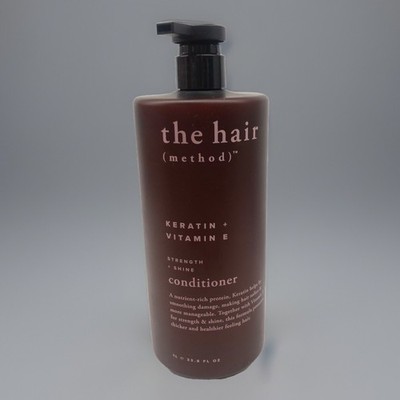 New The Hair Method Keratin & Vitamin E Strength Shine Conditioner 33.8 fl Jumbo