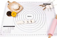 Teigmatte Silikon Groß Antihaft Backmatte Ausrollmatte Transparent 70X50 Cm